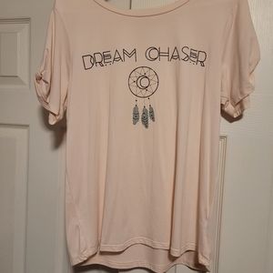 "Dream Chaser" cold shoulder tee